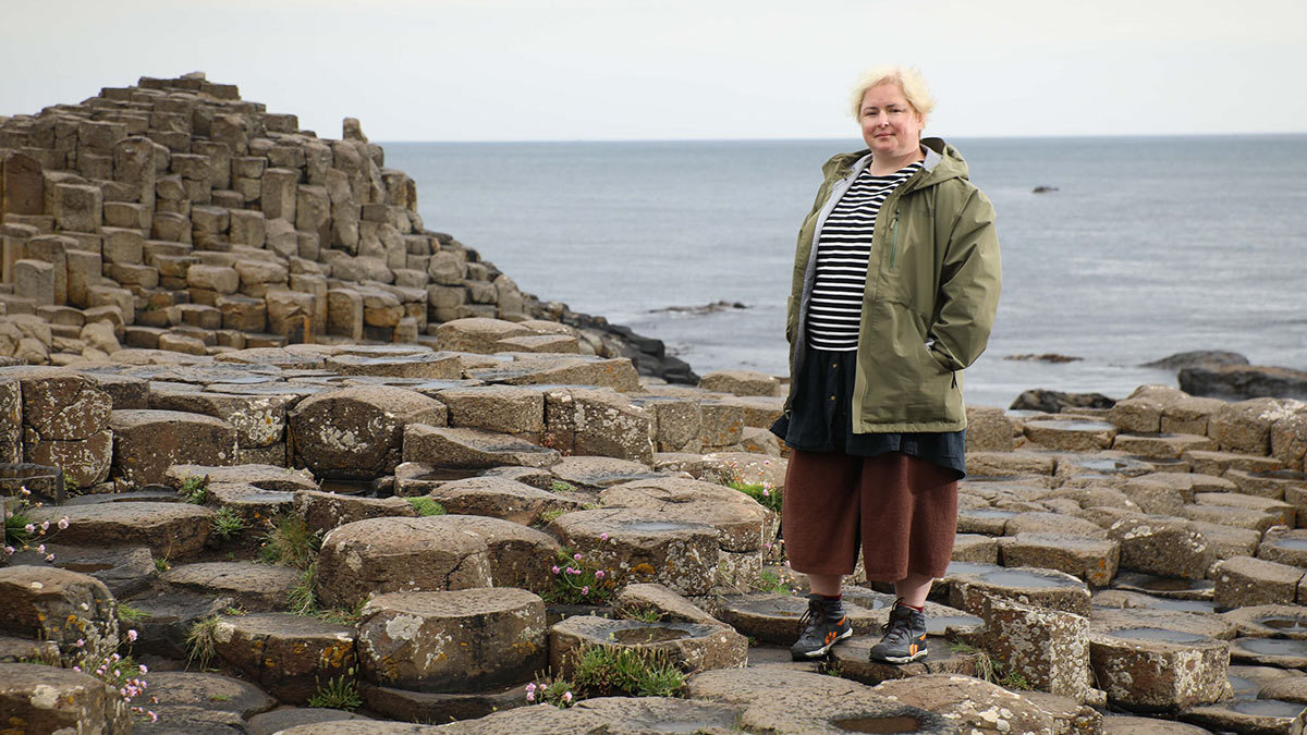 Siobhan McSweeney on the Giant's Causeway in Exploring Northern Ireland